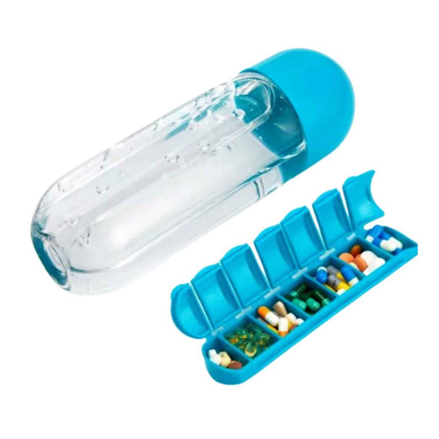 Botella Pastillero 3 en 1 600 ML