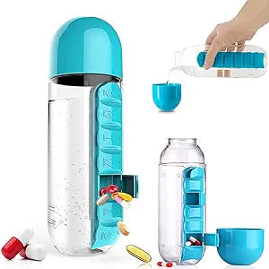 Botella Pastillero 3 en 1 600 ML